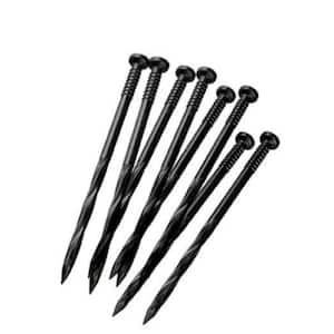 Black 9 in. Poly Nails - Spikes (100-Count)