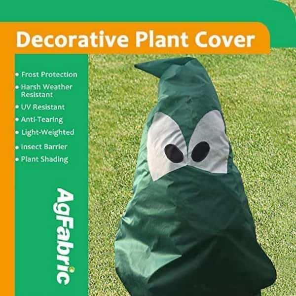 Agfabric Warm Worth Frost Blanket, 1.5 oz. Fabric of 96 in. H x 86 in. W Decorative Plant Cover for Frost Protection, Dark Green
