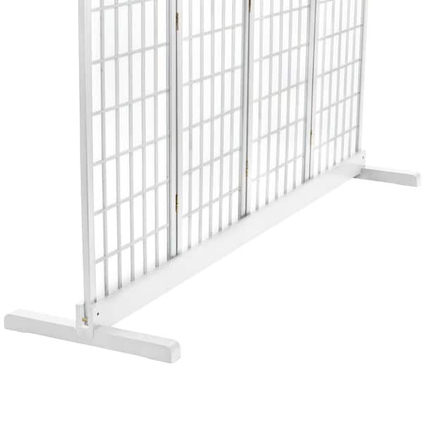 RED LANTERN Room Divider Stand (Stand Only) 4-Panel White