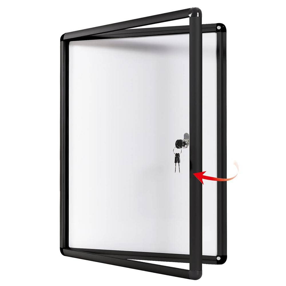 26 in. x 20 in. Outdoor Acrylic Enclosed Notice Board Magnetic Bulletin Boa