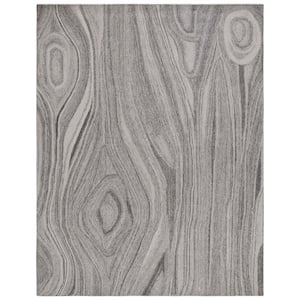 Abstract Gray 8 ft. x 10 ft. Abstract Striped Area Rug