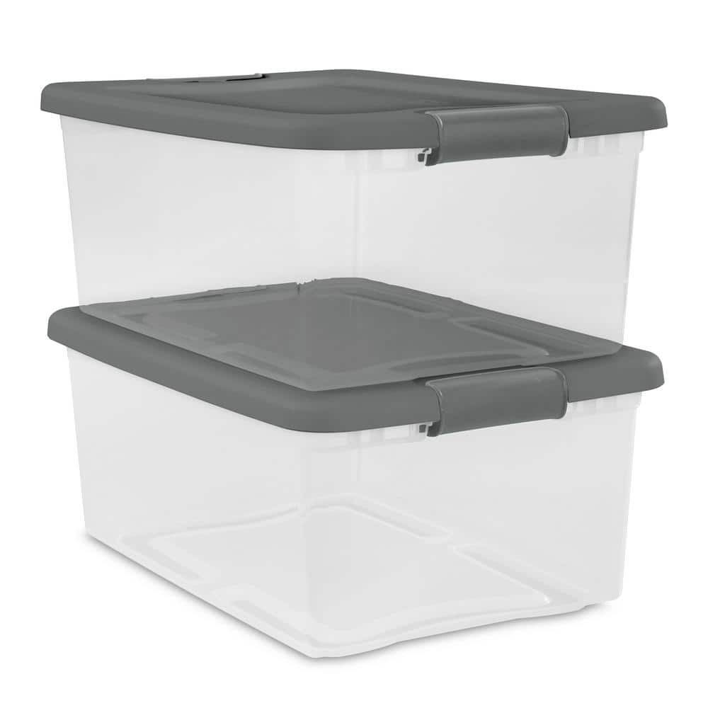 Sterilite Plastic 15 Quart Storage Box Container with Latching Lid, 24  Pack, 24pk - Pick 'n Save