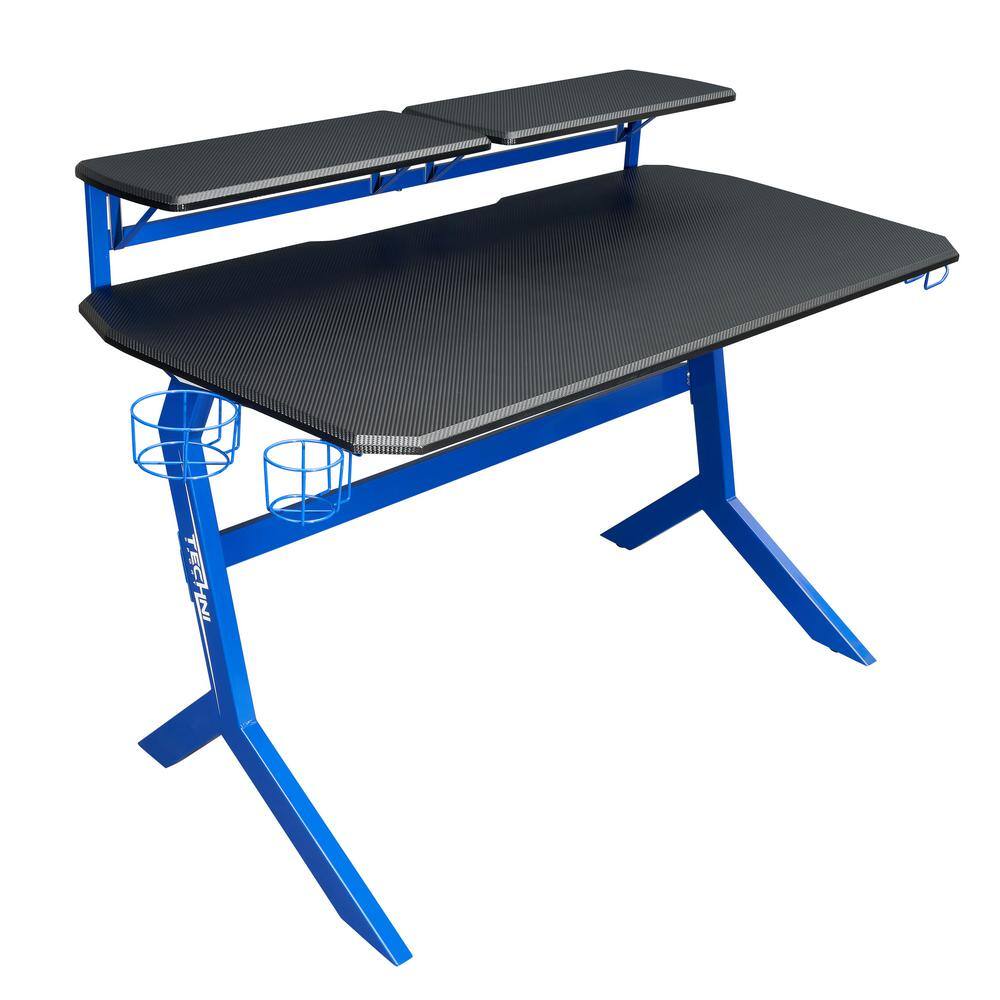 49.5 in. Blue Wood Computer Gaming Desk LKL419CB The Home Depot