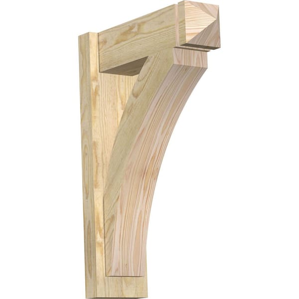 Ekena Millwork 6 in. x 26 in. x 18 in. Douglas Fir Thorton Arts and Crafts Rough Sawn Outlooker