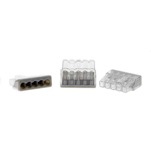In-Sure Push-In Wire Connector, 5-Port, Jar of 200
