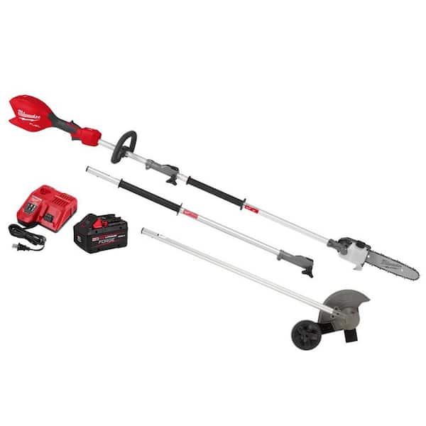 M18 FUEL 18V 10 in. Brushless Cordless Battery Powered QUIK-LOK Pole Saw 8.0 Ah FORGE Kit w/ Edger Attachment