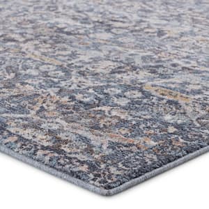 Abrielle Dark Blue/Gray 9 ft.6 in. x 12 ft. Oriental Rectangle Area Rug