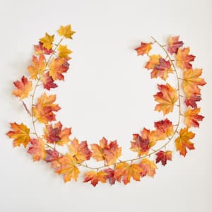 65 in. Artificial Fall Maple Leaf Garl and