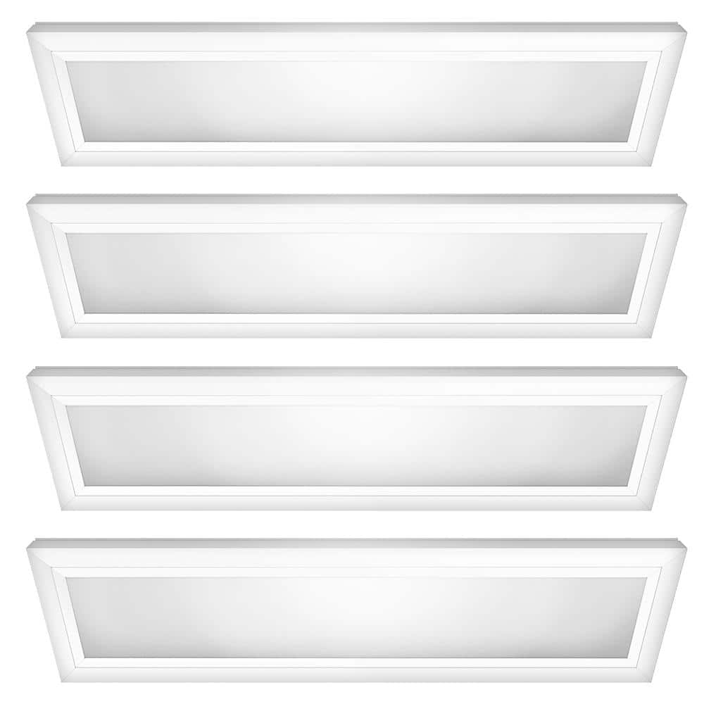6 in. x 2 ft. 12.5-Watt Dimmable White Integrated LED 950 Lumens Flat Panel Ceiling Flush Mount with 5CCT(2-Pack) price history on PriceWatchPro
