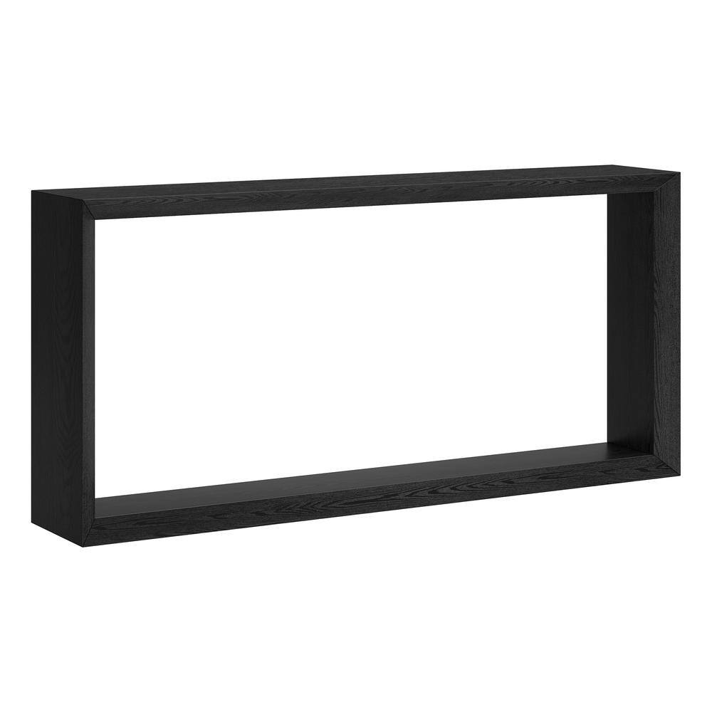 Osmond 64 in. Black Grain Rectangular MDF Top Console Table