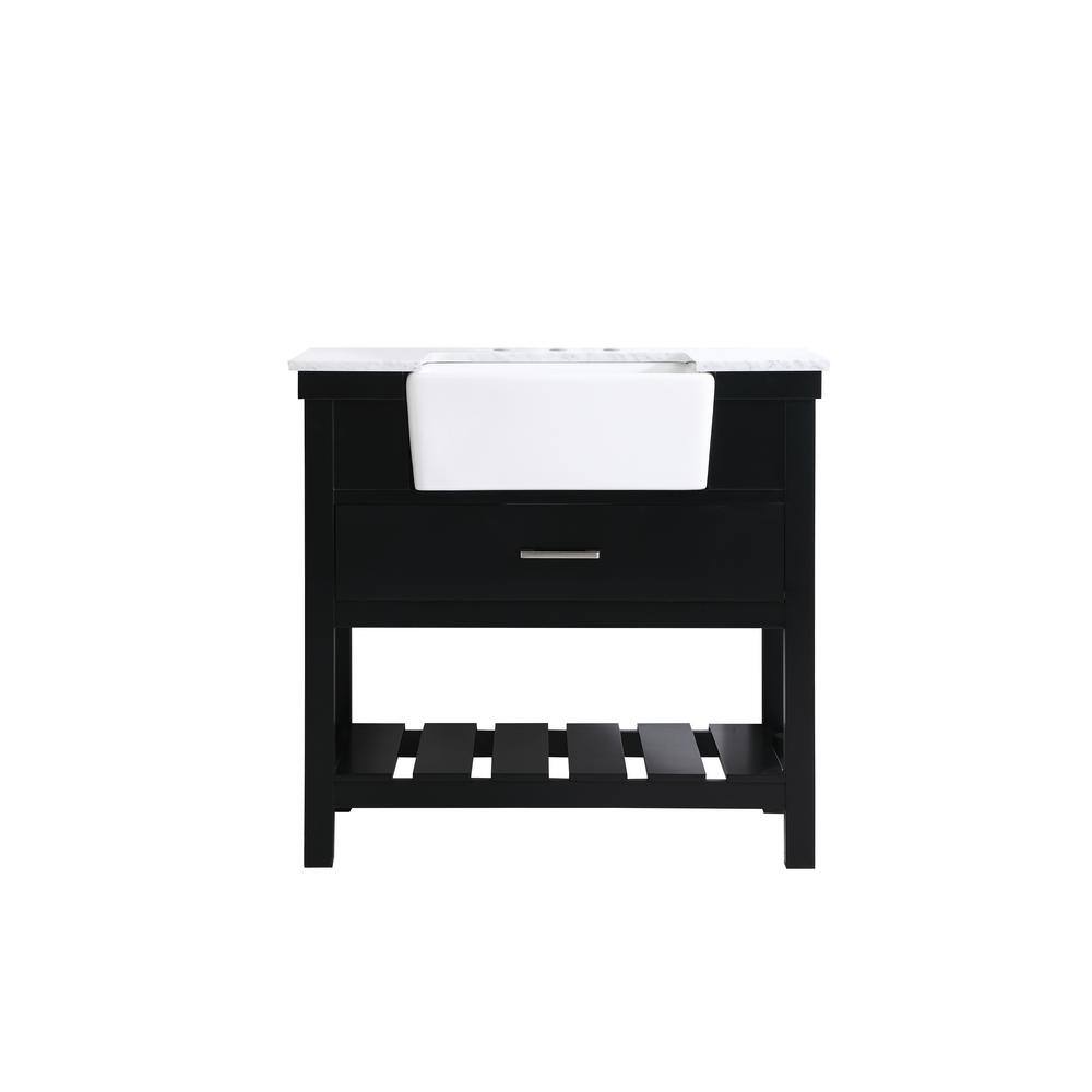 Timeless Home 22 in. W x 36 in. D x 34.125 in. H Bath Vanity in Black with 