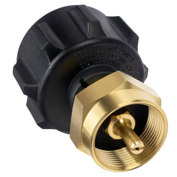 Solid Brass Propane Refill Adapter for Fill 1 lbs. Bottles from 20 lb. Tanks