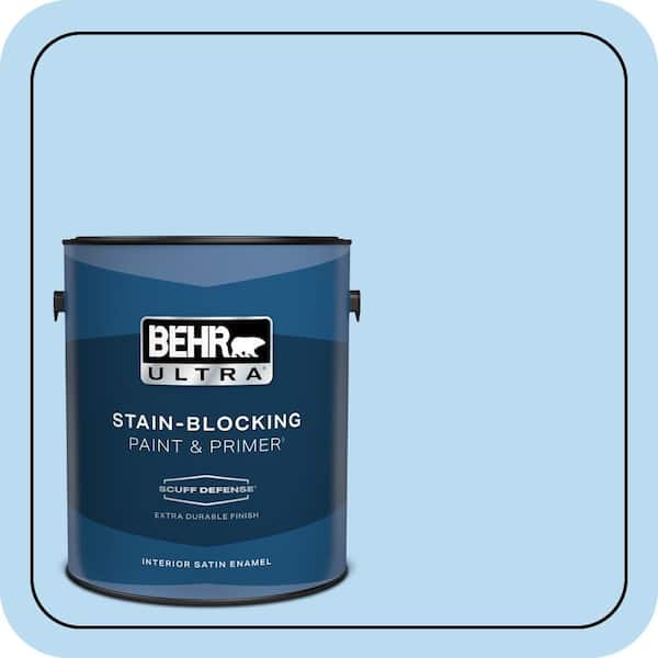 BEHR ULTRA 1 gal. #P510-1 Greek Isles Extra Durable Satin Enamel Interior Paint & Primer