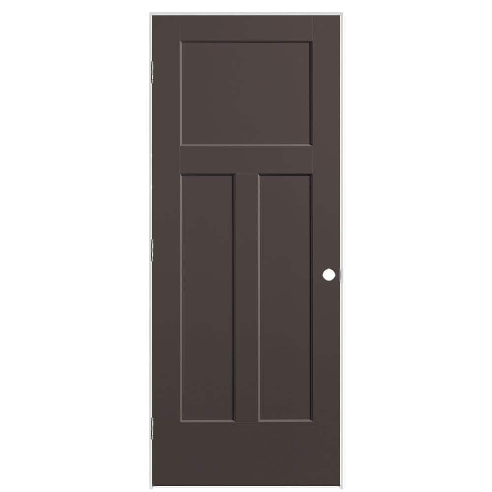 32 in. x 80 in. 3-Panel Winslow Right-Hand Hollow Core Willow Wood Molded Composite Single Prehung Interior Door price history on PriceWatchPro