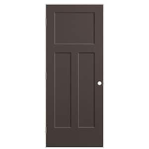 32 in. x 80 in. 3-Panel Winslow Right-Hand Hollow Core Willow Wood Molded Composite Single Prehung Interior Door