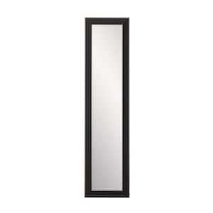 Oversized Black/Silver Wood Modern Mirror (71 in. H X 16 in. W)