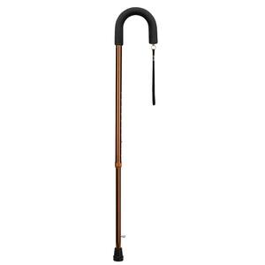 Retractable Ice Tip Foot Cane with Standard Grip in Bronze