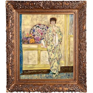 The Yellow Room by Frederick Carl Frieseke Burgeon Gold Framed Oil Painting Art Print 29.5 in. x 33.5 in.