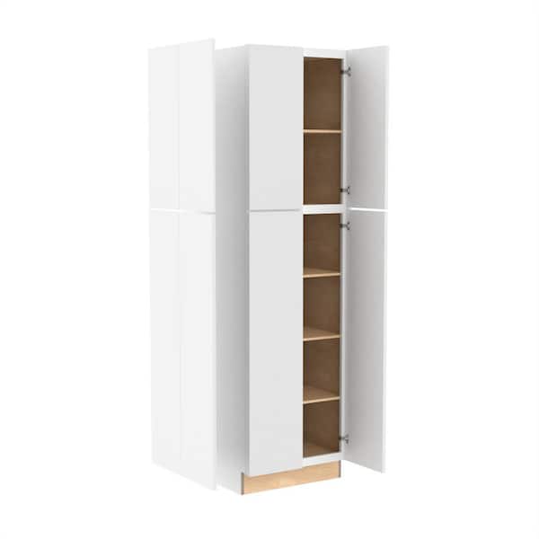 Hargrove 23.8 in. W x 0.75 in. D x 96 in. H Pantry Kitchen Cabinet Matching End Panel in Vesper White