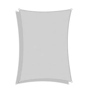 18 ft. x 22 ft. Light Gray Rectangle Heavy Weight Sun Shade Sail with a Ring Steel Wire and UV Blockage