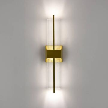CLAXY 6.3 in. 1 light Gold Modern Wall Sconce with Glass Shade YO-T3324BU-J