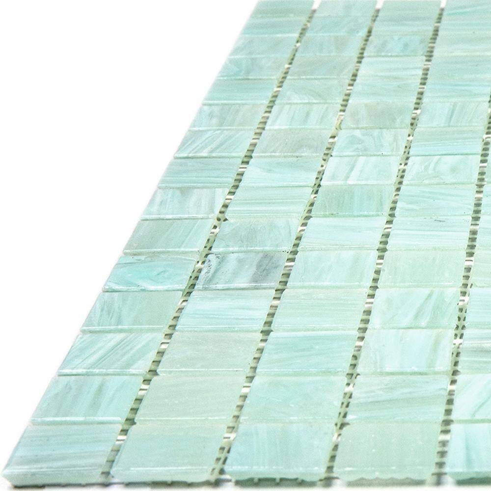 Celestial Light Pistachio Green Glass Mosaic Tile
