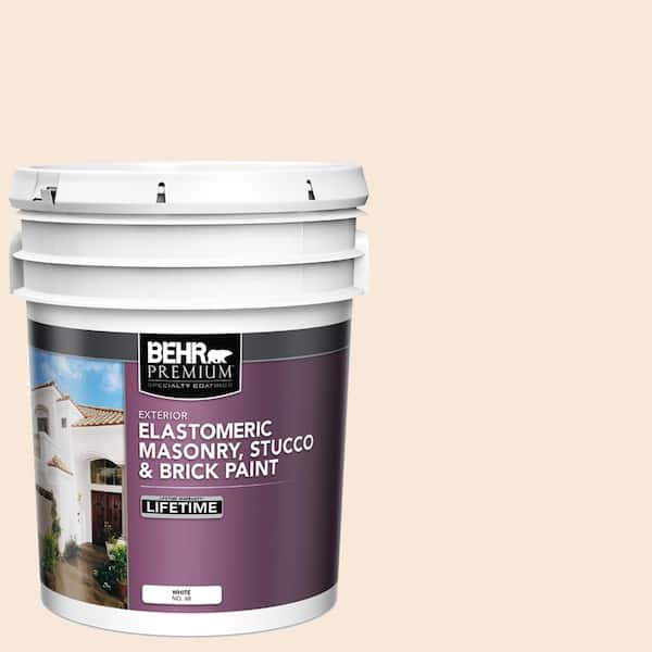 Behr Premium 5 Gal Elastomeric Masonry Stucco And Brick Exterior Paint 06805 The Home Depot - What Is The Best Elastomeric Paint