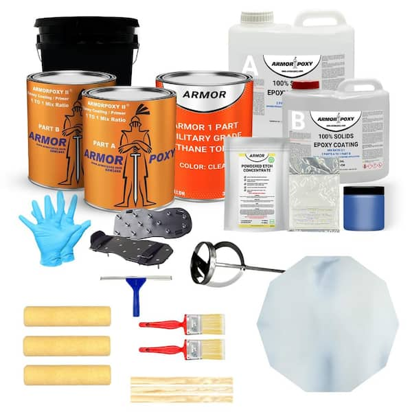 Light Grey | Floor Epoxy Resin Kit for Garages, Basements, Warehouses,  Retail Stores | Choose Size