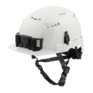BOLT White Type 2 Class C Front Brim Vented Safety Helmet