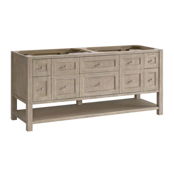 Breckenridge 71.88 in. W x 23.38 in. D x 33.0 in. H Bath Vanity Cabinet Without Top in Whitewashed Oak