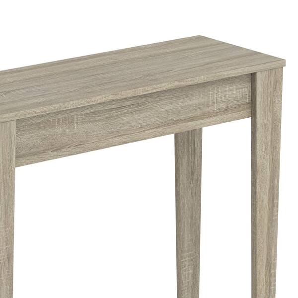 31 In Dark Taupe Rectangle Wood Console Table With Shelves 81094 Z 05 Dark Taupe Rectangle Wood Console Table, Mainstays Parsons Console Table Instructions