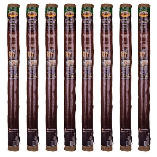 3 ft. x 24 ft. 100% Natural Burlap Landscape Fabric (8-Pack)
