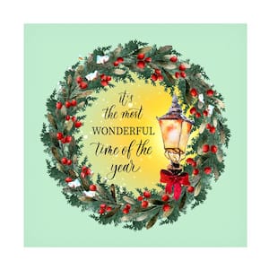 Unframed Home Tina Mitchell 'Wonderful Time Of The Year Wreath' Photography Wall Art 18 in. x 18 in.