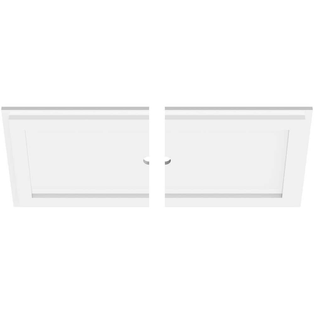 Contemporary 24"x12" Rectangle PVC Ceiling Medallion - Paintable & Easy Install