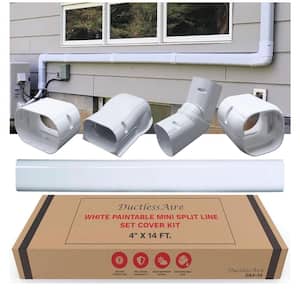 4 in. x 14 ft. Cover Kit for Air Conditioner and Heat Pump Line Sets - Ductless Mini Split or Central