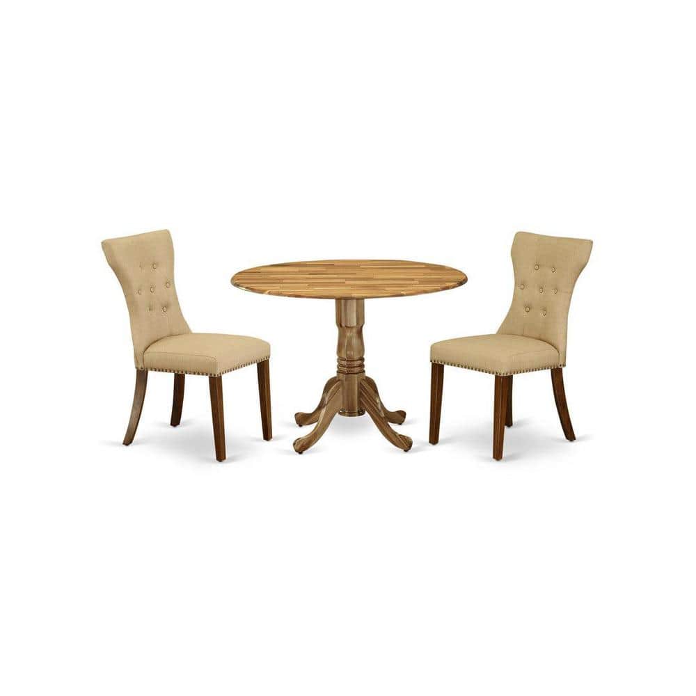 East West Furniture DLGA3-ANA-03 3-Piece Table and