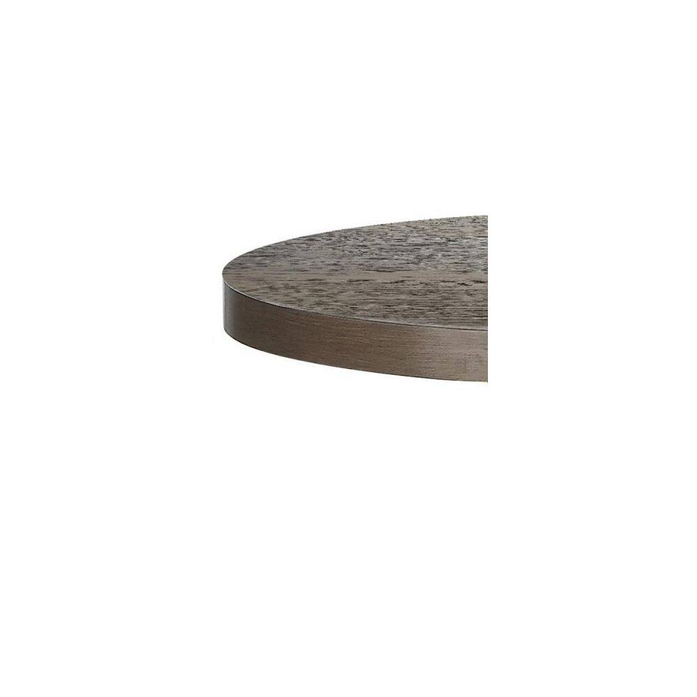 48" Contemporary Transitional Round Dining Table in Washed Gray