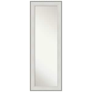Imperial 18.88 in. x 52.88 in. Modern Rectangle Framed White On the Door Mirror