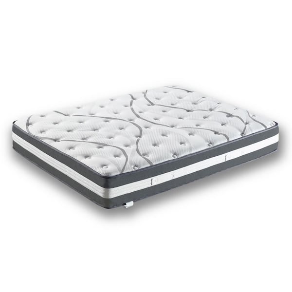KINWELL 12 In. Plush Hybrid Pocket Spring Twin Mattress
