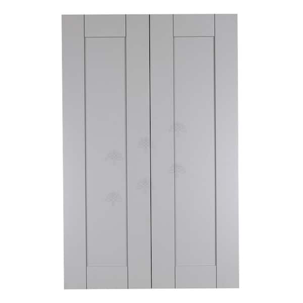 LIFEART CABINETRY Anchester Assembled 30x24x12 in. Wall Cabinet with 2 Doors 1 Shelf in Light Gray