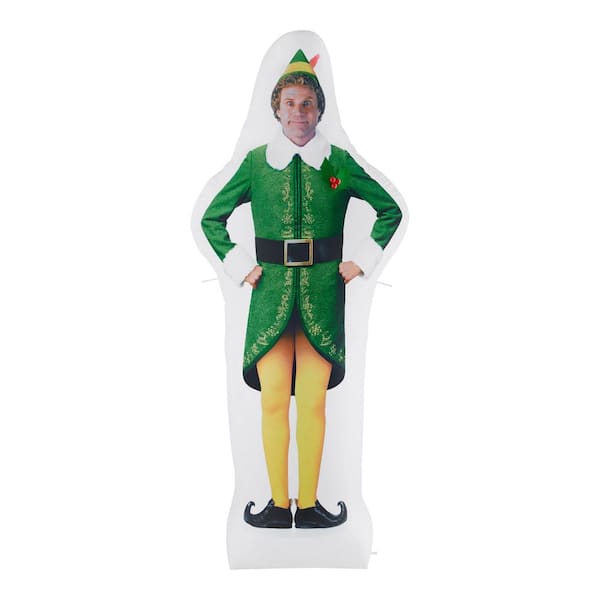 Unbranded 6 ft Pre-Lit LED Airblown Photorealistic Buddy the Elf Christmas Inflatable