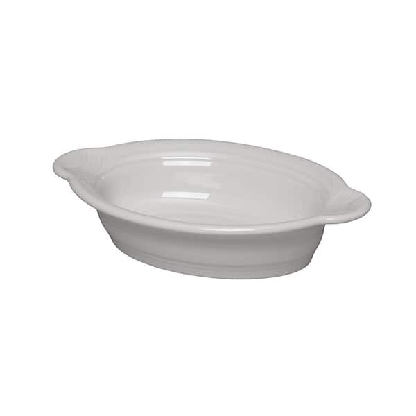 white oval casserole dish