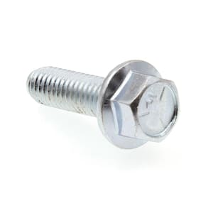 3/8 in.-16 x 1-1/4 in. Zinc Plated Case Hardened Steel Serrated Flange Bolts (25-Pack)