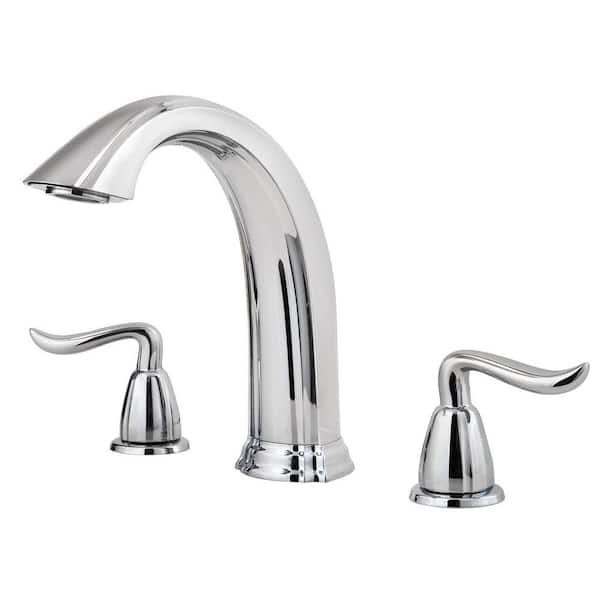 Pfister Santiago 2-Handle High-Arc Deck Mount Roman Tub Faucet Trim Kit in Polished Chrome (Valve Not Included)