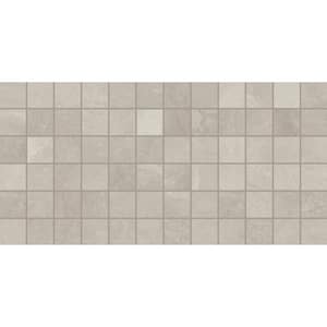 North Lake Ultra Light Gray 12 in. x 24 in. Glazed Ceramic Mosaic Tile (24 sq. ft./Case)