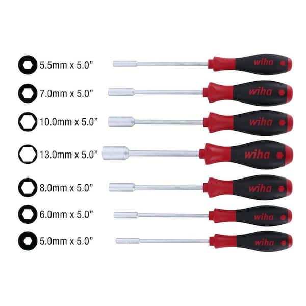 Wiha Soft Finish Nut Driver Set-Metric (7-Piece) 34194 - The Home
