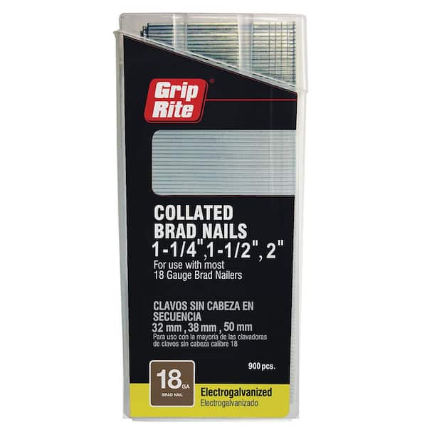 Grip-Rite 18-Gauge Galvanized Nails Project Pack (900-Piece Per Box)