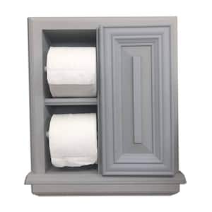 Hawthorn Recessed Double Toilet Paper Holder in Primed Gray