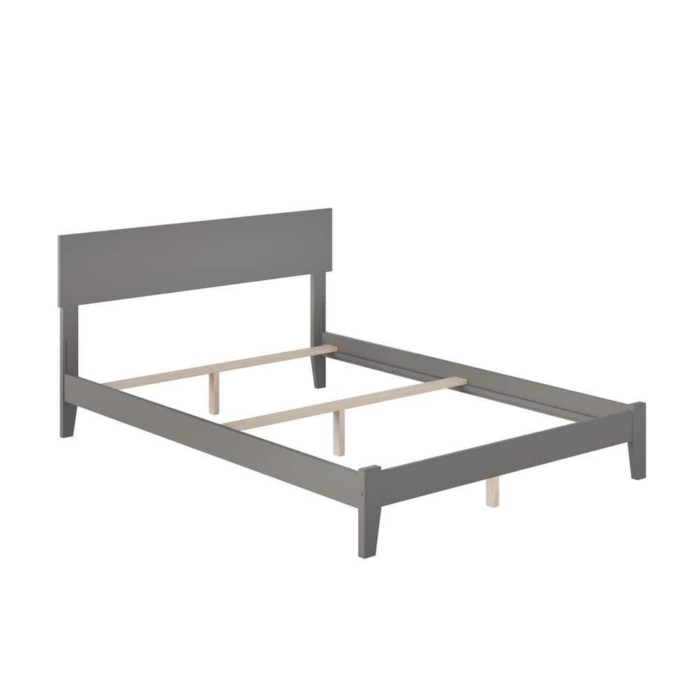 Orlando Gray Full Size Wood Bed with Headboard and Slats