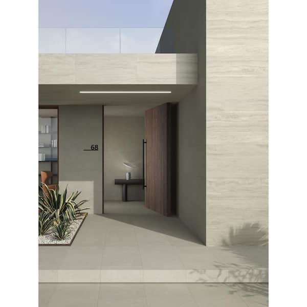 Lightstone Traverten White 12 in. x 24 in. Color Body Porcelain Floor and Wall Tile (11.62 sq. ft./Case)